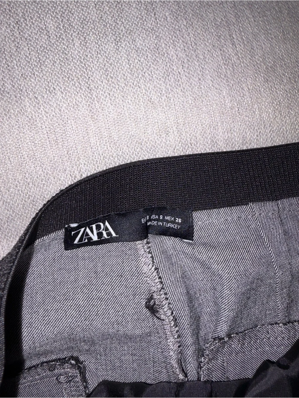 Zara Slim Tapered Pants in Heather Gray